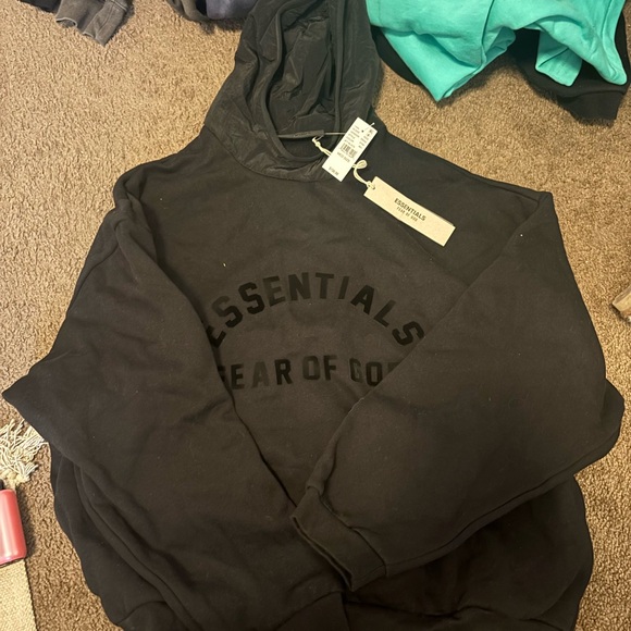 Fear of God Other - Fear of God Black Essentials Hoodie Sweatshirt